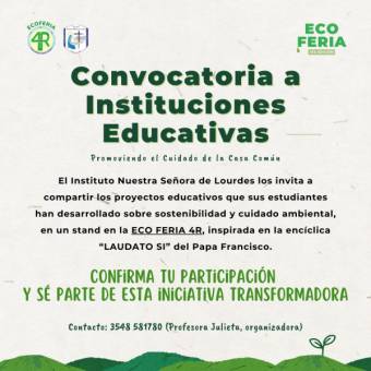 El 1 de Noviembre es la Eco Feria del Lourdes